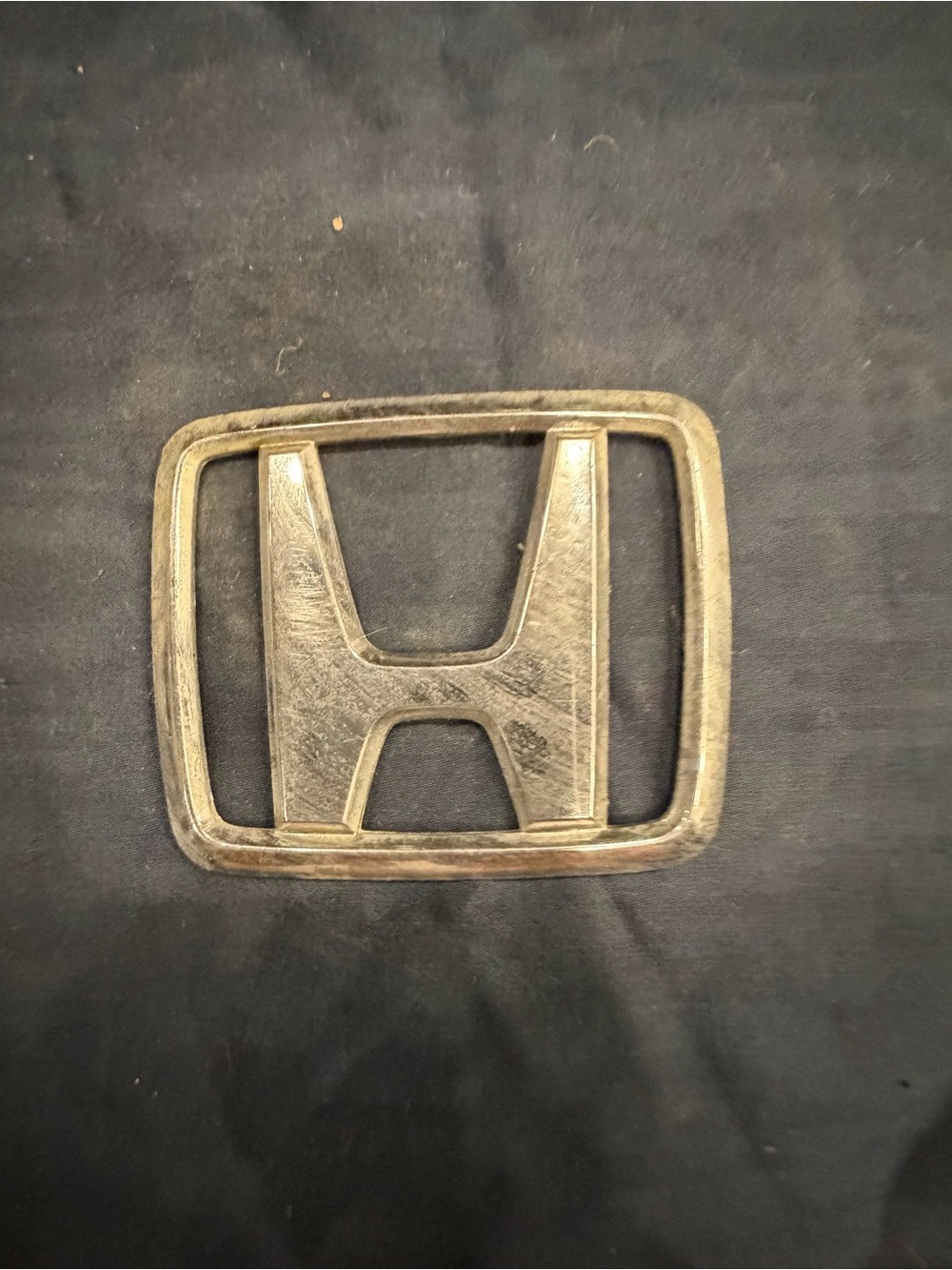 Honda-Style Metal Emblem - Silver Finish